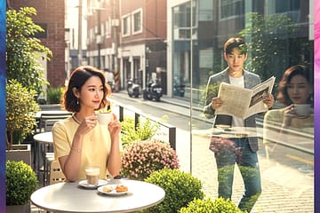 광진구흥신소의 상담실에서 탐정이 결혼 전 조사를 위한 상담 기록을 정리하는 장면